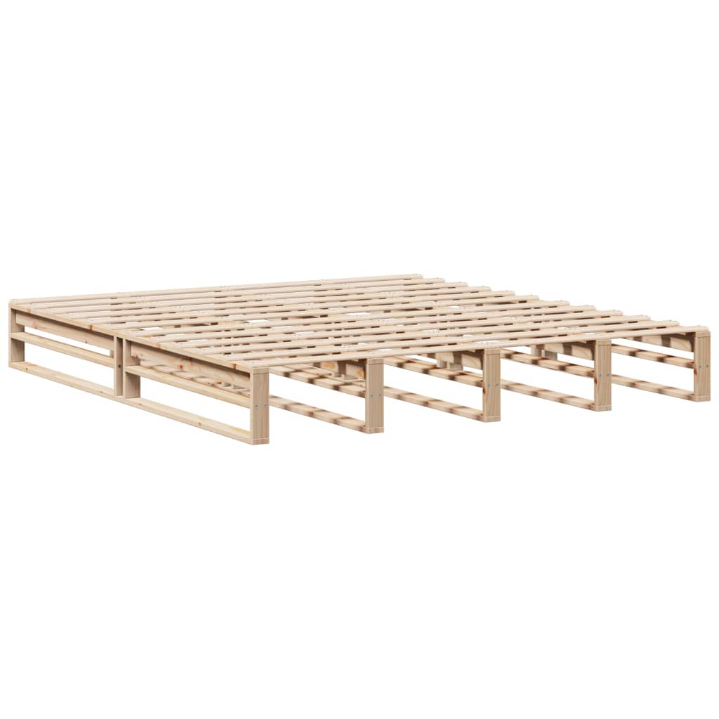 Letto Libreria senza Materasso 180x200 cm Legno Massello