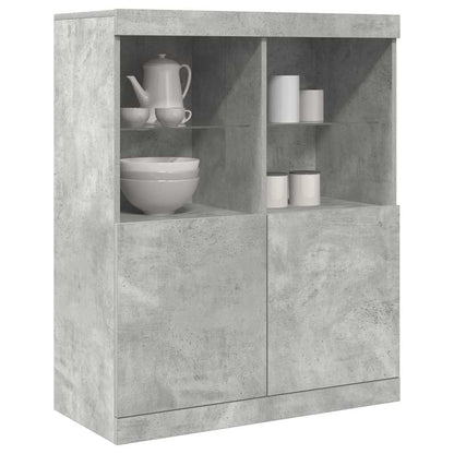 Credenza Grigio Cemento 81x37x100 cm in Legno Multistrato