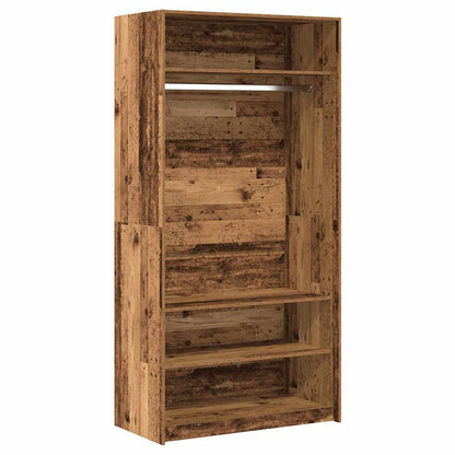 Armadio Legno Antico 100x50x200 cm in Legno Multistrato