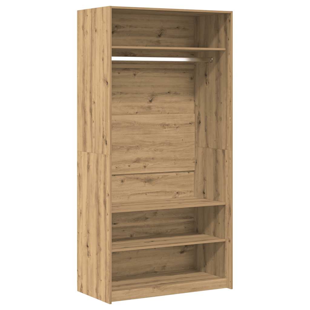Armadio Rovere Artigianale 100x50x200 cm in Legno Multistrato