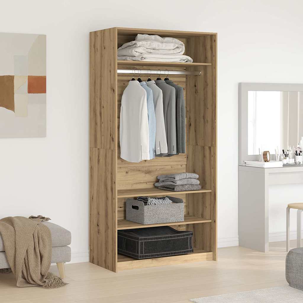 Armadio Rovere Artigianale 100x50x200 cm in Legno Multistrato
