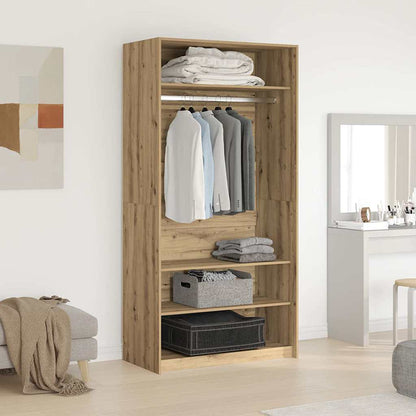 Armadio Rovere Artigianale 100x50x200 cm in Legno Multistrato