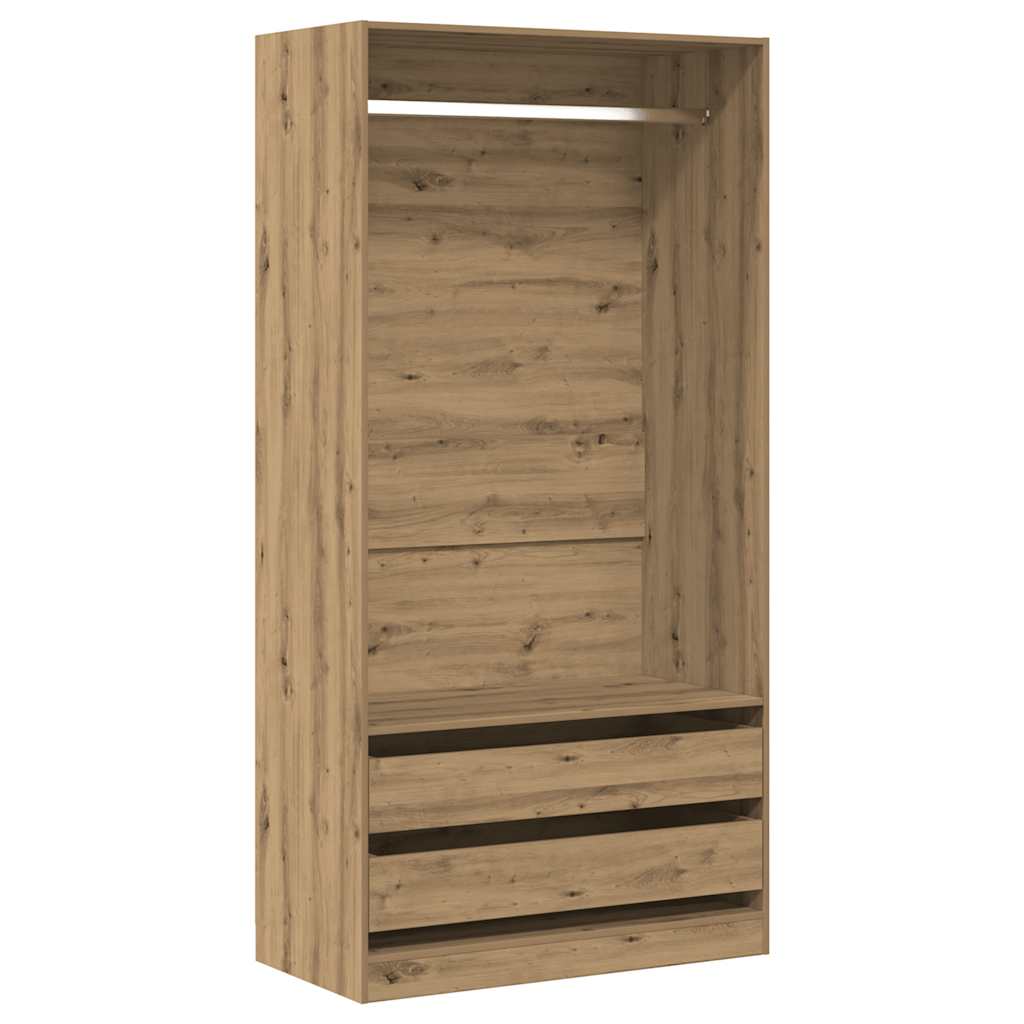 Armadio Rovere Artigianale 100x50x200 cm in Legno Multistrato