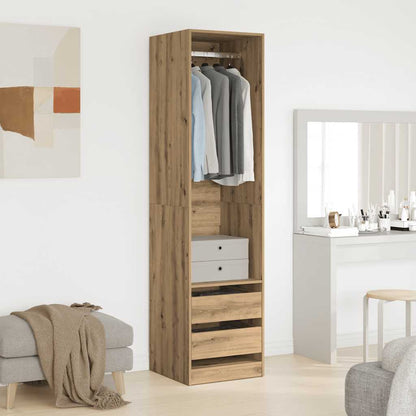 Armadio Rovere Artigianale 50x50x200 cm in Legno Multistrato