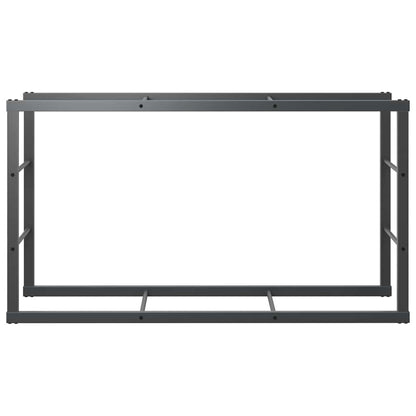 Rastrelliera per Legna da Ardere Nera 110x30x61 cm in Acciaio