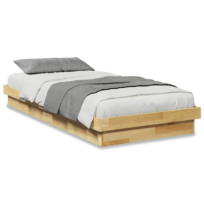 Struttura letto senza materasso 90x190 cm in legno massello di rovere