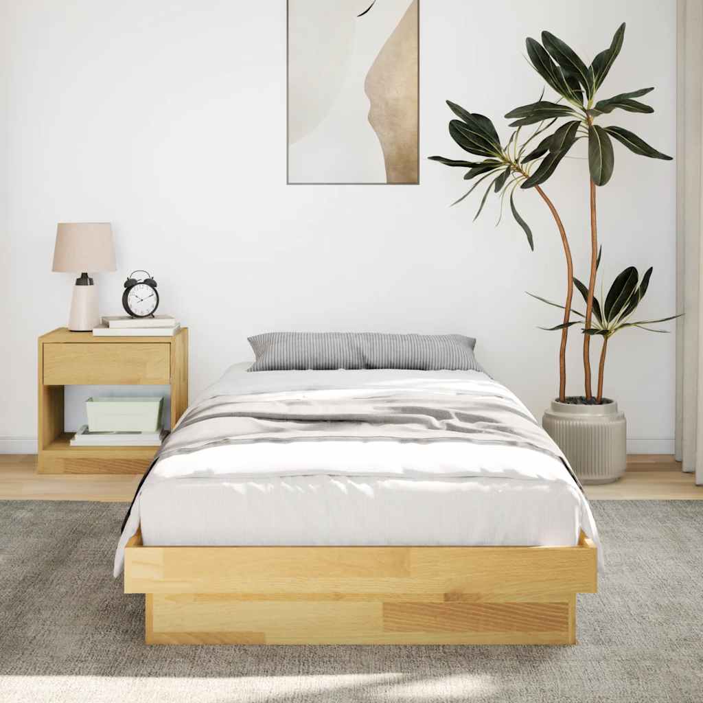 Struttura Letto Senza Materasso 90x190 cm in Legno di Rovere
