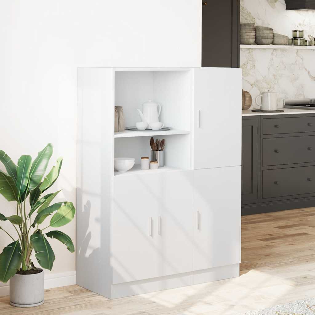 Set di Mobili da Cucina 2 pz Bianco in Truciolato
