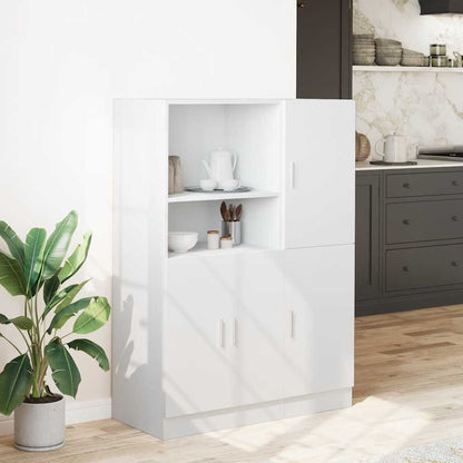 Set di Mobili da Cucina 2 pz Bianco in Truciolato