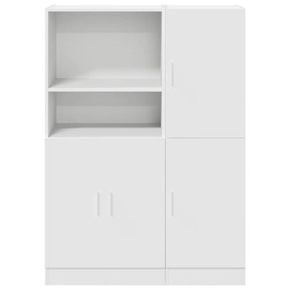 Set di Mobili da Cucina 2 pz Bianco in Truciolato