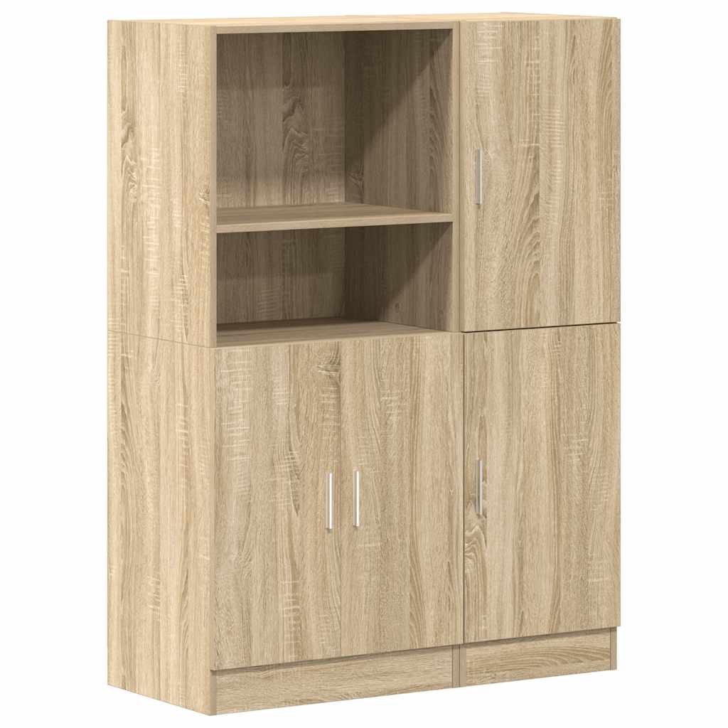 Set di Mobili da Cucina 2 pz Rovere Sonoma in Truciolato