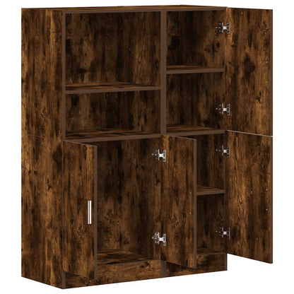 Set di Mobili da Cucina 2 pz Rovere Fumo in Truciolato