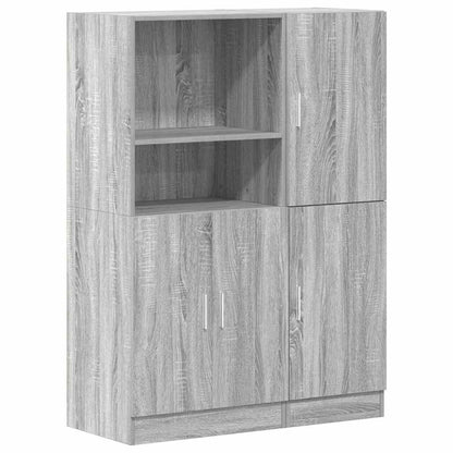 Set di Mobili da Cucina 2 pz Grigio Sonoma in Truciolato