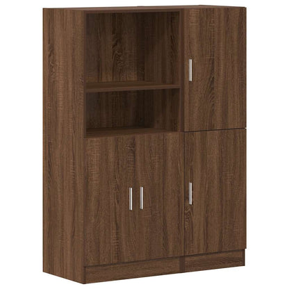 Set di Mobili da Cucina 2 pz Rovere Marrone in Truciolato