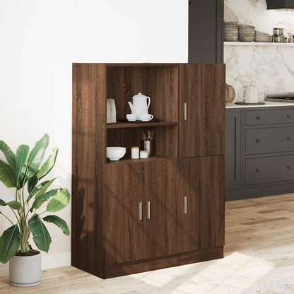 Set di Mobili da Cucina 2 pz Rovere Marrone in Truciolato