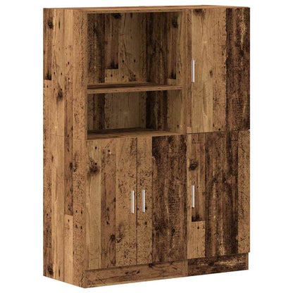 Set di Mobili da Cucina 2 pz Legno Antico in Truciolato