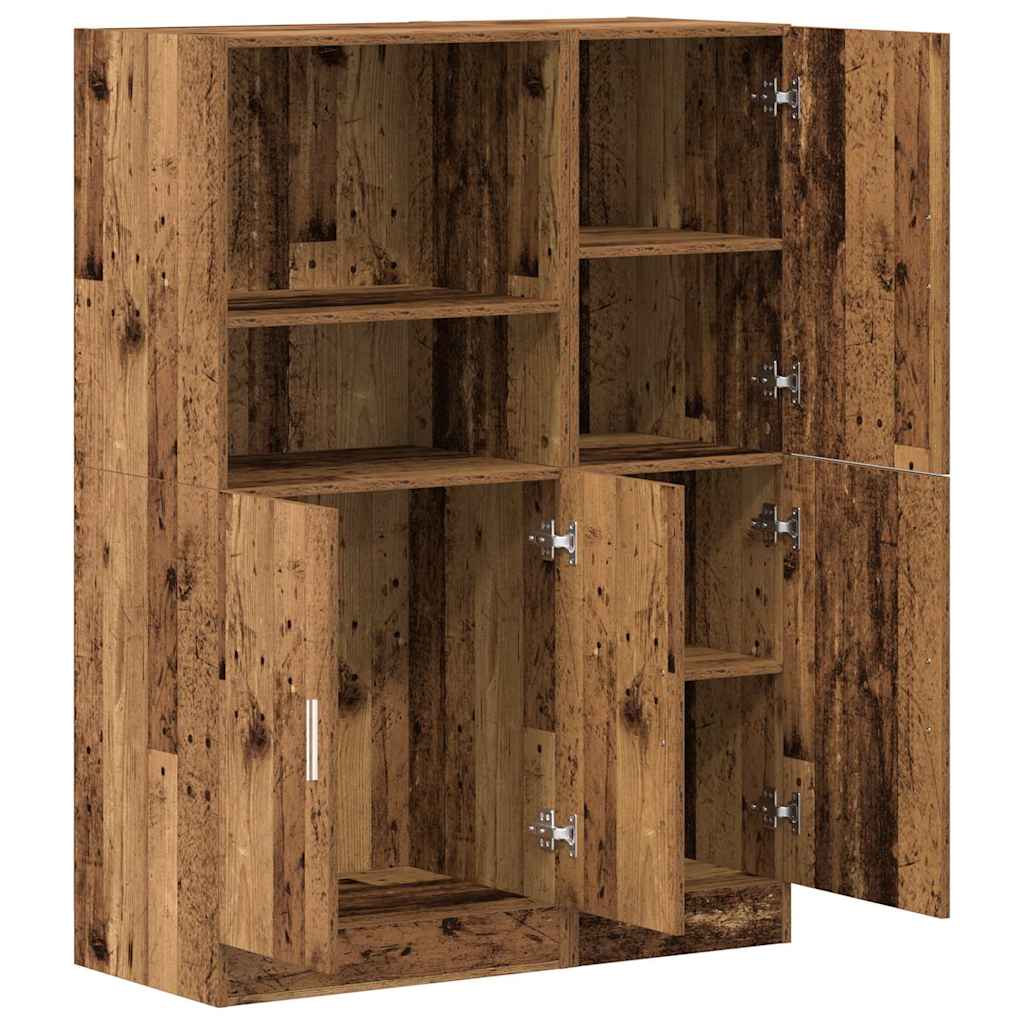 Set di Mobili da Cucina 2 pz Legno Antico in Truciolato