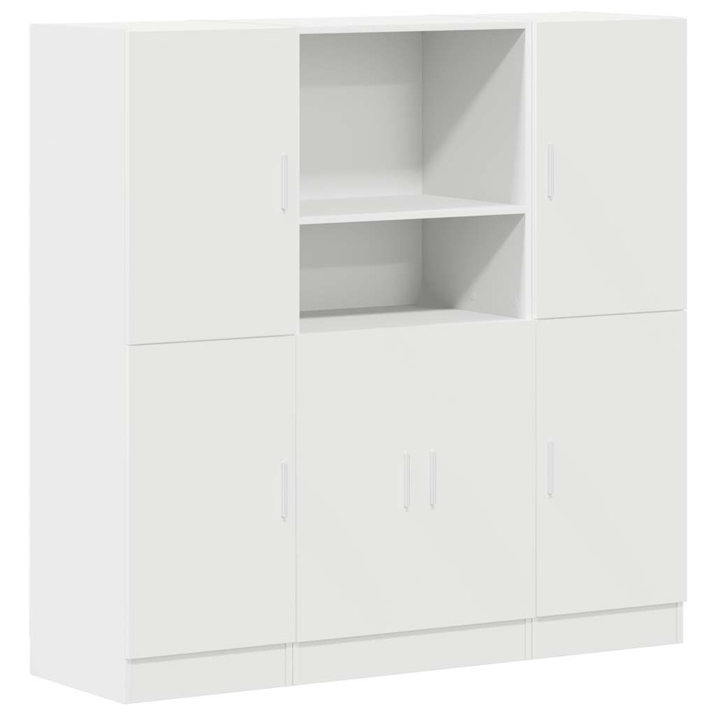Set di Mobili da Cucina 3 pz Bianco in Truciolato