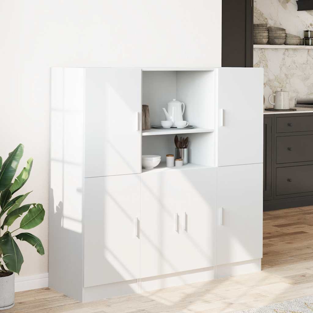 Set di Mobili da Cucina 3 pz Bianco in Truciolato