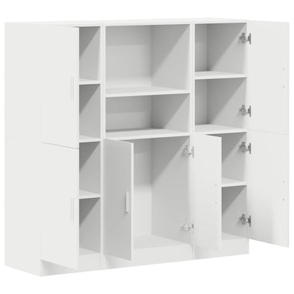 Set di Mobili da Cucina 3 pz Bianco in Truciolato