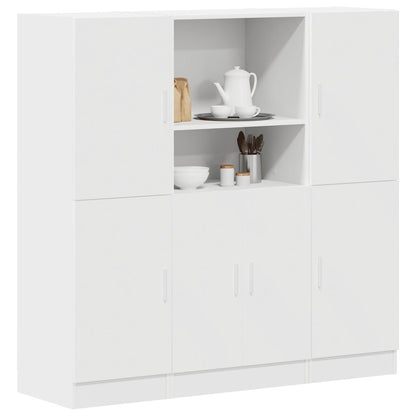 Set di Mobili da Cucina 3 pz Bianco in Truciolato