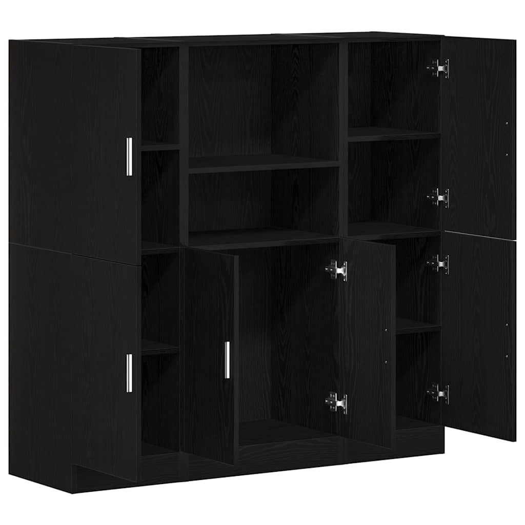 Set di Mobili da Cucina 3 pz Nero in Truciolato