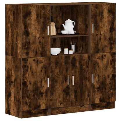 Set di Mobili da Cucina 3 pz Rovere Fumo in Truciolato