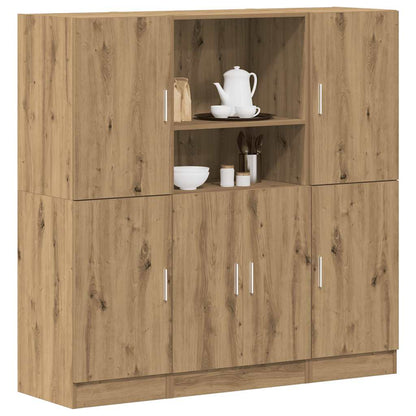 Set di Mobili da Cucina 3 pz Rovere Marrone in Truciolato