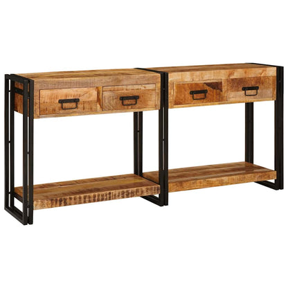 Tavoli consolle 2 pcs Marrone Legno di mango massello