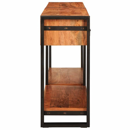 Tavoli consolle 2 pcs Marrone Legno di Acacia Massello