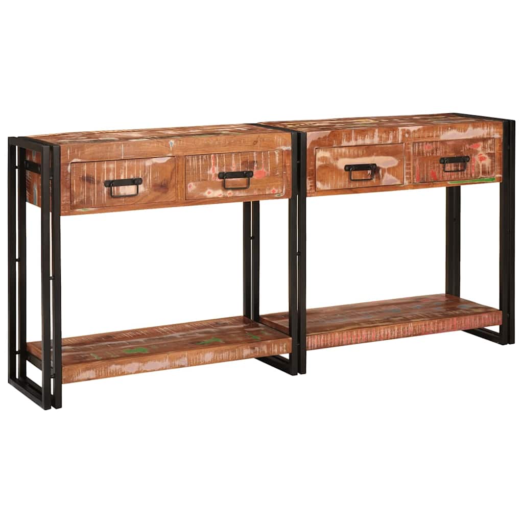 Tavoli consolle con cassetto 2 pcs Multicolore 161 x 33 x 75 cm