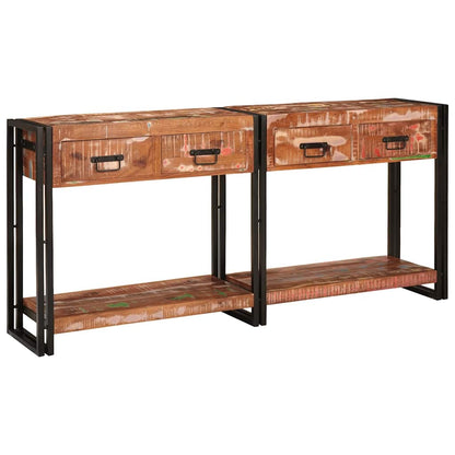 Tavoli consolle con cassetto 2 pcs Multicolore 161 x 33 x 75 cm