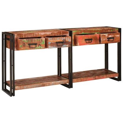 Tavoli consolle con cassetto 2 pcs Multicolore 161 x 33 x 75 cm