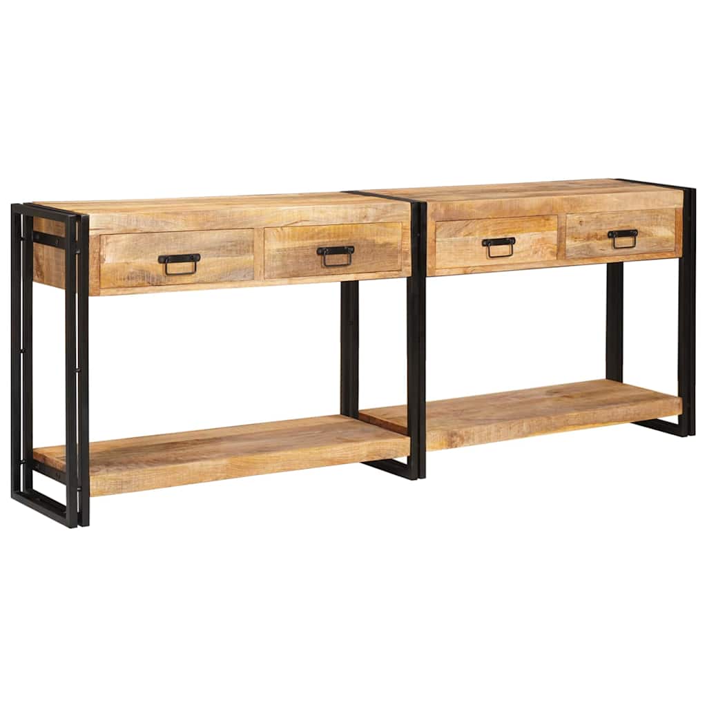 Tavoli consolle 2 pcs Marrone Legno di mango massello