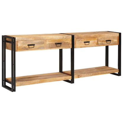 Tavoli consolle 2 pcs Marrone Legno di mango massello