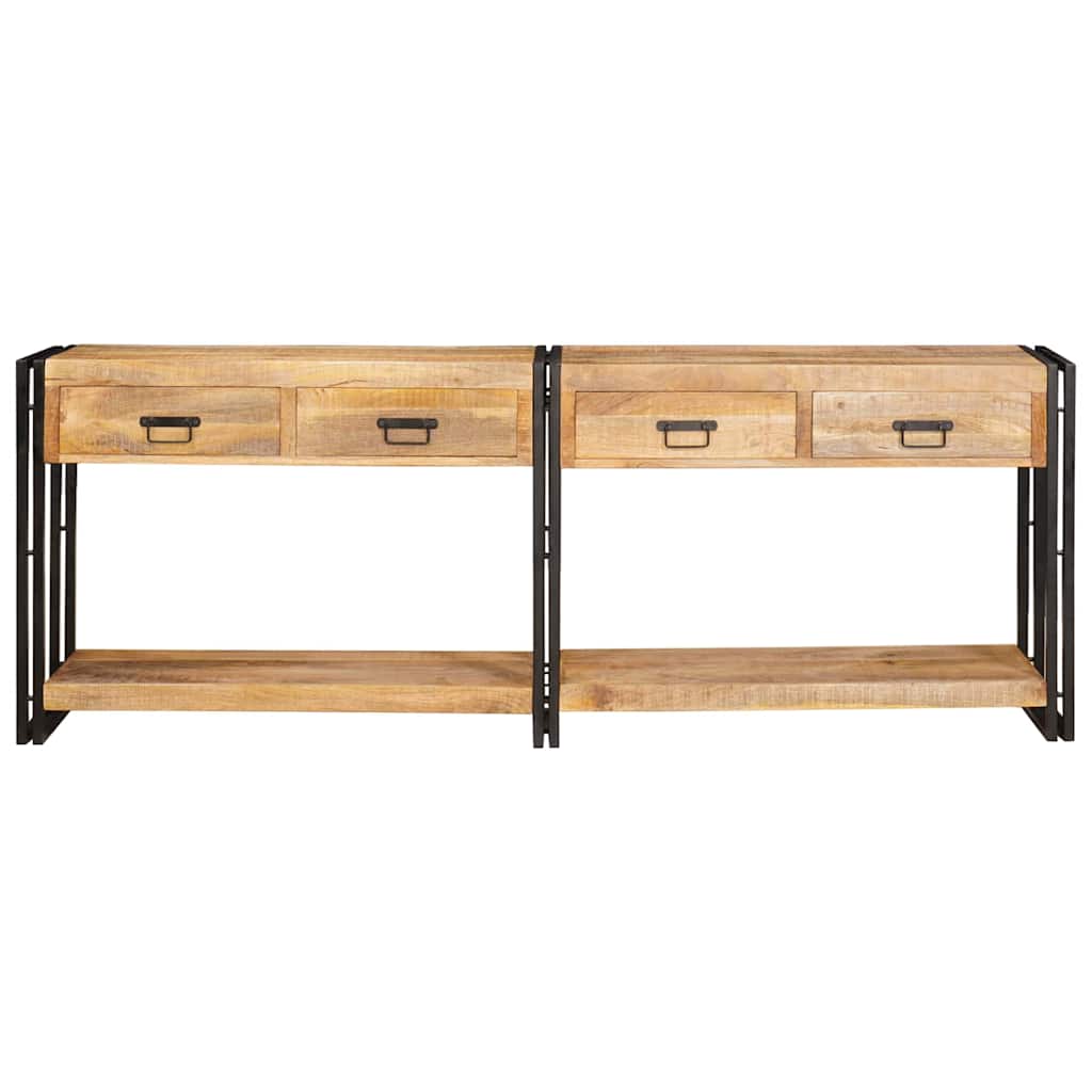 Tavoli consolle 2 pcs Marrone Legno di mango massello
