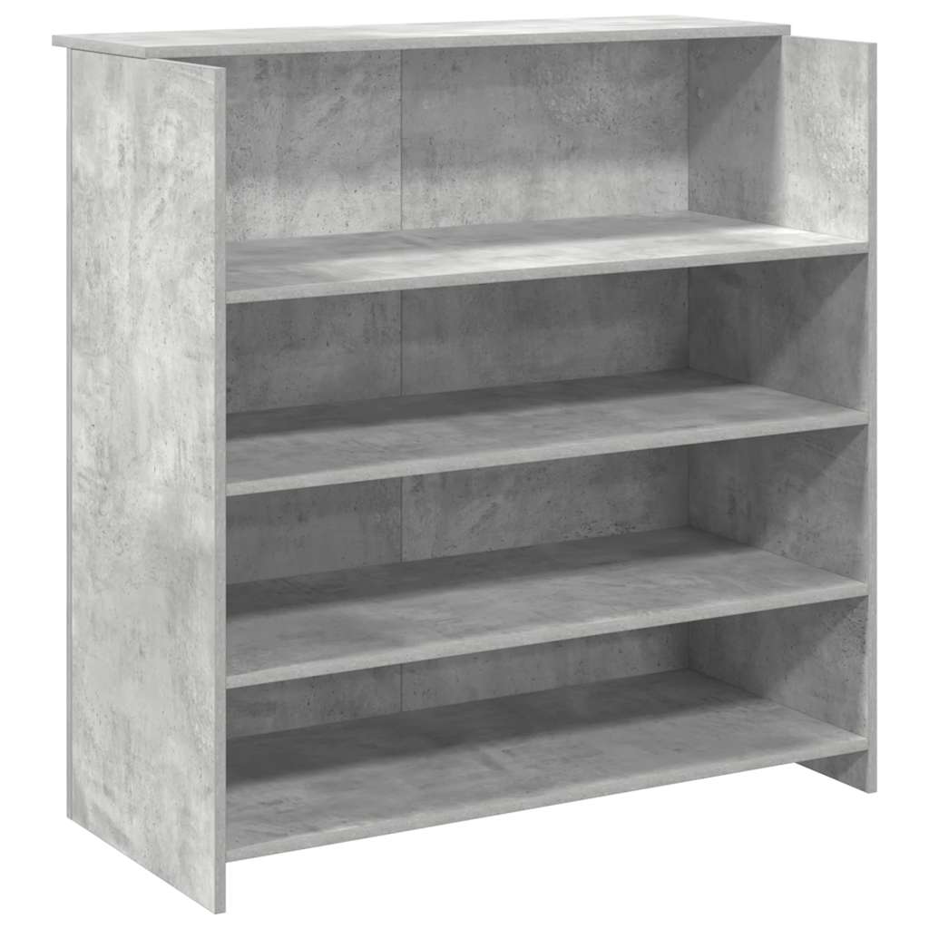 Banco Reception Grigio Cemento 100x50x103,5cm Legno Multistrato