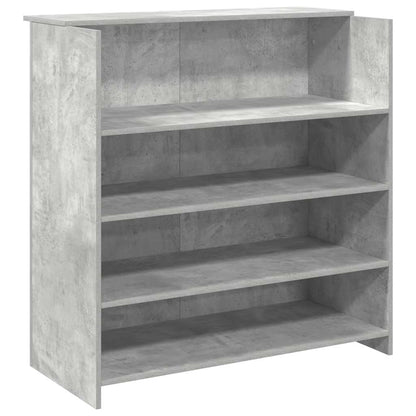 Banco Reception Grigio Cemento 100x50x103,5cm Legno Multistrato