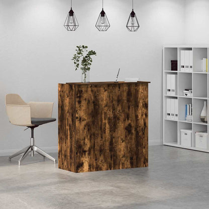 Banco Reception Rovere Fumo 100x50x103,5cm in Legno Multistrato