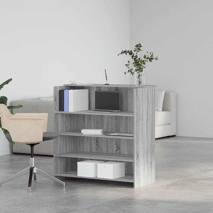 Banco Reception Grigio Sonoma 100x50x103,5 cm Legno Multistrato