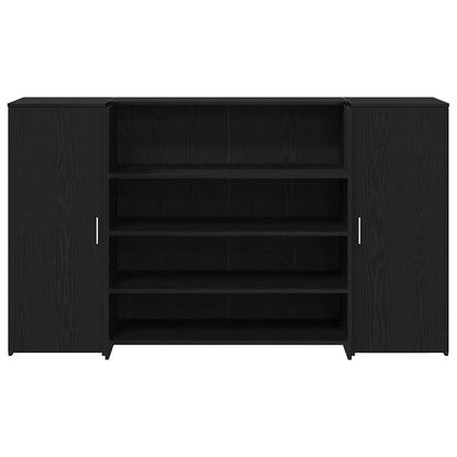 Scrivania per Reception Rovere Nero 180x50x103,5 cm in Legno di Argilla