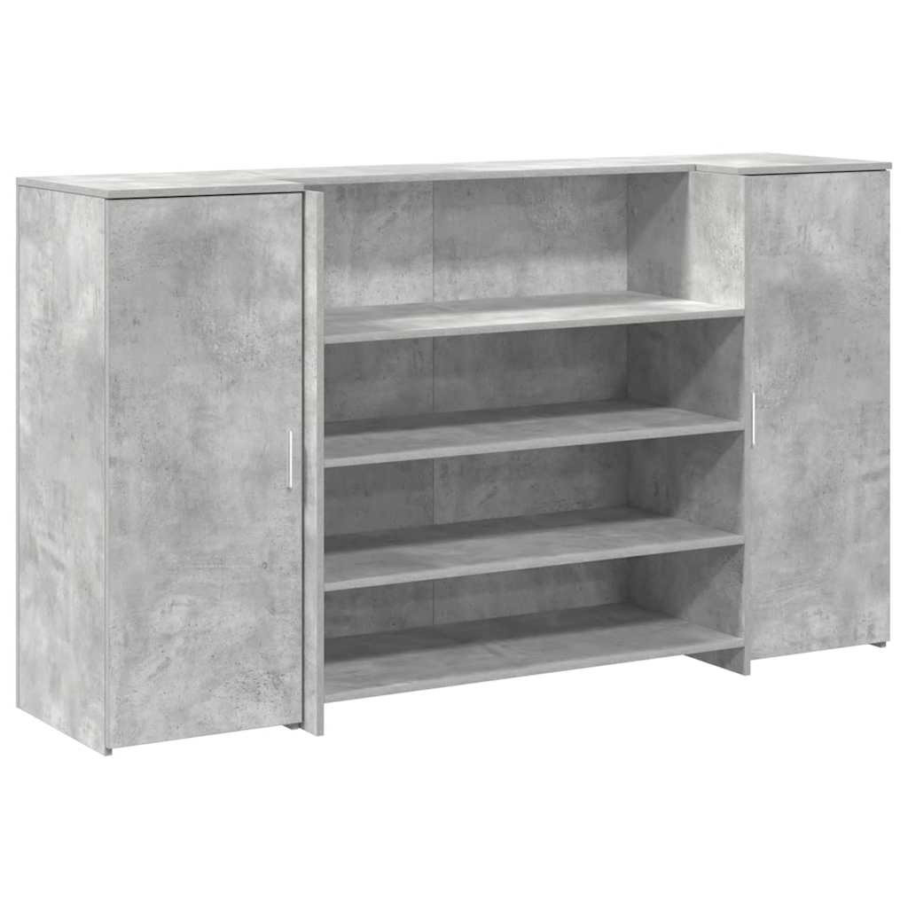 Banco Reception Grigio Cemento 180x50x103,5cm Legno Multistrato