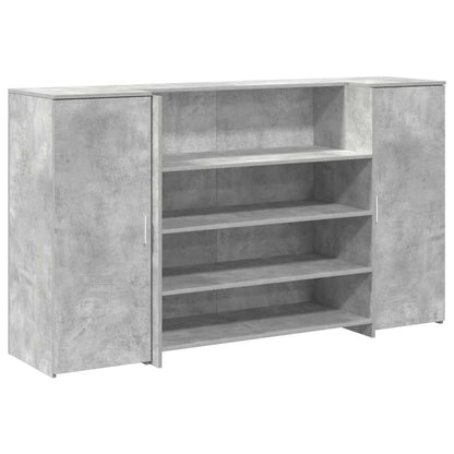 Banco Reception Grigio Cemento 180x50x103,5cm Legno Multistrato