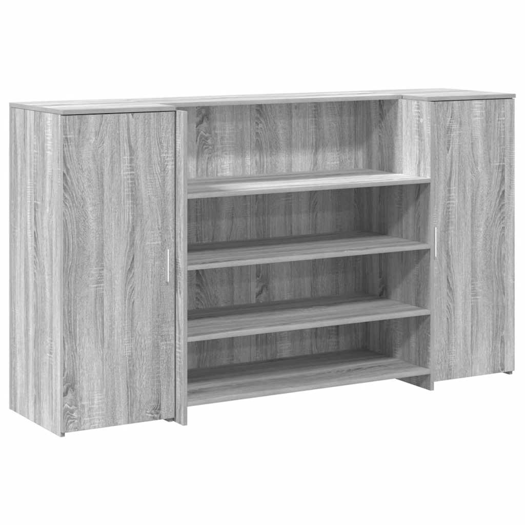 Banco Reception Grigio Sonoma 180x50x103,5 cm Legno Multistrato