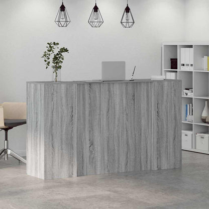 Banco Reception Grigio Sonoma 180x50x103,5 cm Legno Multistrato