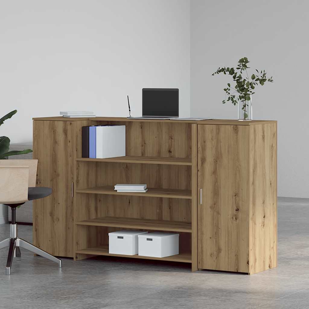Banco Reception Rovere Artigianale 180x50x103,5cm in Truciolato