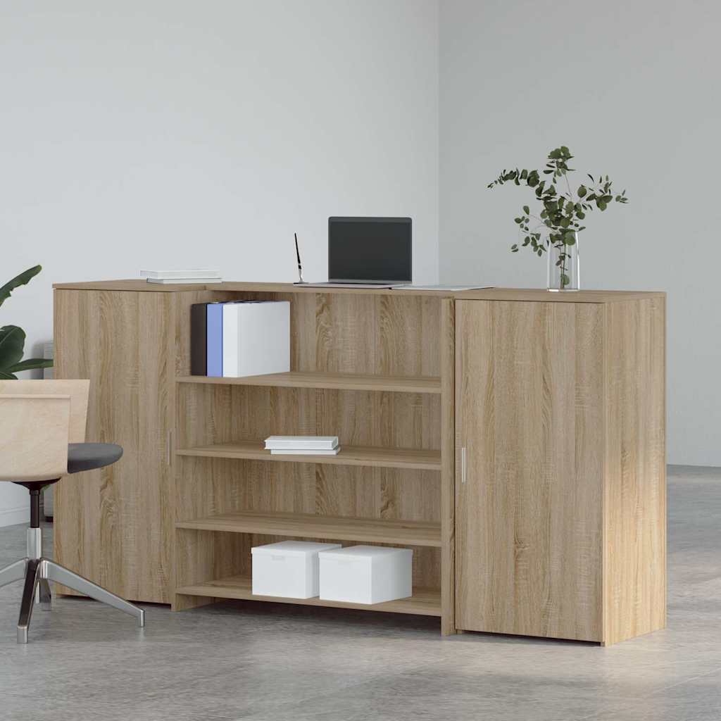 Banco Reception Rovere Sonoma 200x50x103,5 cm Legno Multistrato