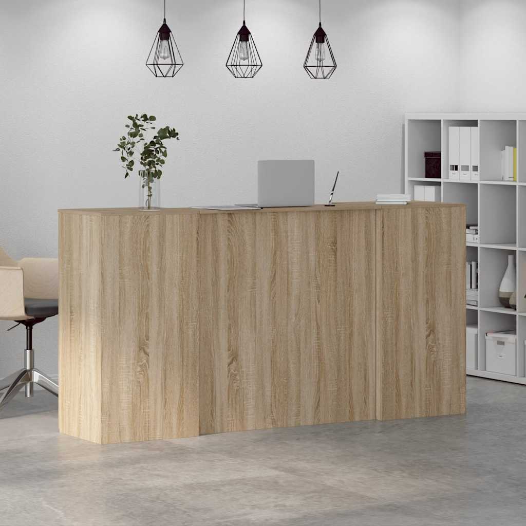 Banco Reception Rovere Sonoma 200x50x103,5 cm Legno Multistrato