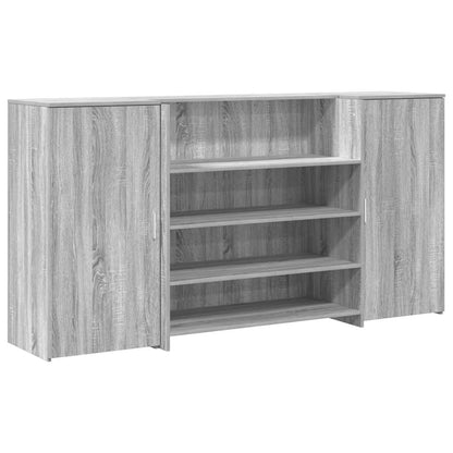 Banco Reception Grigio Sonoma 200x50x103,5 cm Legno Multistrato