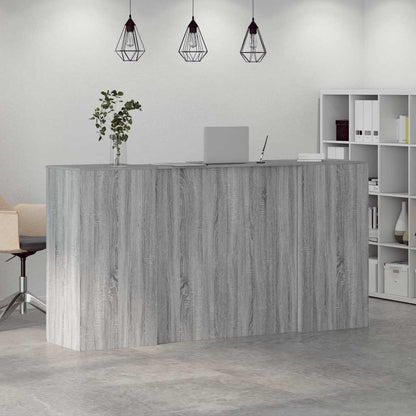 Banco Reception Grigio Sonoma 200x50x103,5 cm Legno Multistrato